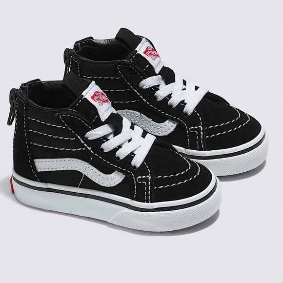 NEW Vans SK8 HI Zip Black for Toddlers - Picture 1 of 2